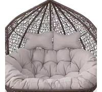 Outdoor Egg Chair Cushion Replacement for 2-Person Swing - Comfortable Hanging Basket Hammock Cushion for Patio and Garden - Double Seat Cushion