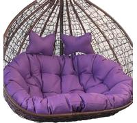 Outdoor Egg Chair Swing Cushion for 2 Person Double Hanging Basket Replacement Hammock Chair Cushion (L 150x110cm/59x43in) - Comfortable &