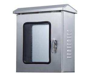 Outdoor Electl Junct Box304 Stainless Steel Enclosure with Door & Mounting Plate WallMount/FloorMount Project Cabinet 15.7x11.8in Weatherproof for Home & Industrial Use