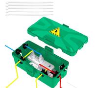 Outdoor Electric Box, IP54 Outdoor Socket, Waterproof, Outdoor Cable Box for Extension Cable, Garden Socket, Distribution Box, Outdoor Waterproof (Green)