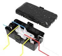 Outdoor Electric Box, IP54 Waterproof Outdoor Outlet Covers, Protects Sockets, Plugs, Sockets, Timer, Power Strips, Christmas Lighting (Black, M: 26 x 15 x 9 cm)