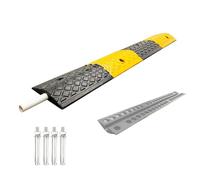 Outdoor Electric Cable Protector 1 Channel Rubber Speed Bump Heavy Du for Ga & Parking Load Capaci 8 Tons (100x10x2.5cm/39x4x1in)