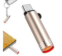 Outdoor Electric Lgniter, Mini Lighter Powered by Type C Connectors Perfect for Travel, Electronic Component, Plug in Mobile Phone and Blow to Work, for Cell Phones Tablets Mobile Power (golden)
