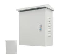 Outdoor Electrical Box Waterproof, Galvanized Steel Junction Box, Electric Enclosure with Lock and Mounting Plate, for Indoor