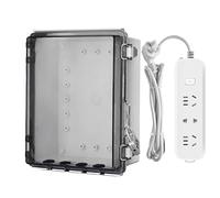 Outdoor Electrical Box Waterproof | Outlet Box with Clear Cover | Dustproof Case with Lock for Electronics Home Power Project Security Outdoor