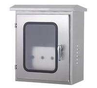 Outdoor Electrical Box, Weatherproof with Rain Hood, Lockable Door & Ventilated Design, Wall & Floor Mountable, 40x30x20cm (15.7x11.8x7.8in)