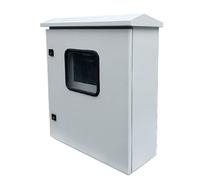 Outdoor Electrical Box with Viewing Window, Wall-Mounted Electronics Enclosure, Double-Door Reinforced with Glass(50x40x25 cm/19.7x15.7x9.8 in)