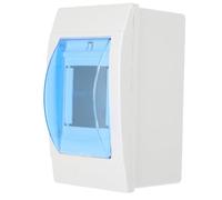 Outdoor Electrical Distribution Box with Cover, Blue ABS | Pre-drilled Mounting Holes, Ventilation Slots, Din Rail Modules and Wiring Terminals, for Industrial Sites