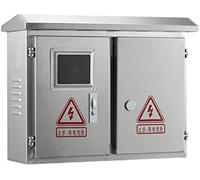 Outdoor Electrical Junction Box, Waterproof Stainless Steel Enclosure for Photovoltaic Distribution, Reinforced Hinge Design