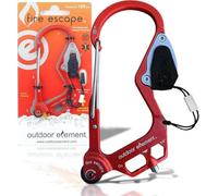 OUTDOOR ELEMENT The Fire Escape A Fire-Starting, Every-Day-Carry, Emergency Tool Carabiner (Red Rocks (Red))