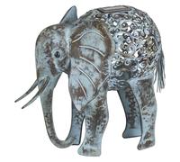 Outdoor Elephant Ornament LED Solar Powered Silhouette Smart Garden Decor Light