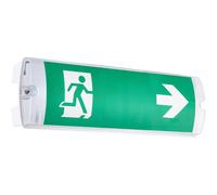 Outdoor Emergency Exit Bulkhead Light - Daylight White LED - Self Test Function Loops White One Size