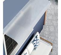 Outdoor Entry Door Canopy UV Protection Awning 90-200 CM Clear/Opaque Polycarbonate Rain & Snow Shield Frosted Finish 170x34 CM SizeWeather Resistance