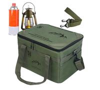 Outdoor Equipment Bag 36 Liters Combi Organizer with Folding Table for Camping Kitchen Requirements | Practical Storage Solution | Sturdy Carrying Container PA, green, Consulte la descripción, See