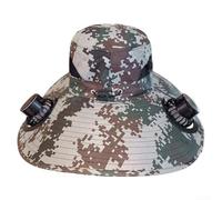 Outdoor Essential Solar Powered Hat with Built in Fan for Enjoying Sunny Days Comfortably (Camouflage Khaki)