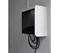 Outdoor EV Charger Enclosure Box, Wall-Mounted Pedestal for Home Charging, Weatherproof Cable Holder and Electric Cable Cover, Dimensions: 55x40x25cm