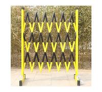 Outdoor Expandable Mobile Barricade, Folding Industrial Mobile Safety Barrier, Retractable Driveway Security Gate with Casters for School Crowd Control (Color : Black, Size : 47x79in)