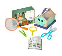 Outdoor Exploration Kit, Natural Habitat Capture Set | Magnifying Glass, Tweezers and Net with Educational Activity Tools for Garden, Lawn, P