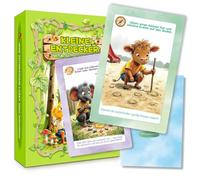 Outdoor Explorer Cards for Children from 5 Years - 55 Playing Cards + Sticker Sheet & Turntable - Children's Game in the Green with Learning Effect - Compact & Robust