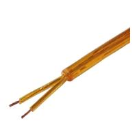 outdoor extension Transparent Lighting Lamp Electrical Wire 2 x 1.0mm Clear Gold Power Cable Flat Pendant Chandelier Lighting Cable solar sheathed(2x075 R cable Gold,4meter)