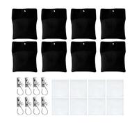 Outdoor Fabric Weights with Secure Sealing Designs, Windproof Bags, 8 Pieces, for Patio Curtains, Tablecloths, Meals, Mats, Outdoor Tablecloth with Clip