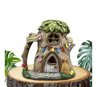 Outdoor Fairy House with Solar Light: Fairy Talent Solar Energy Ornament, Creative Outdoor Creative Decoration, Mini Garden Statue for Fairy Tales, Vialet Accessory