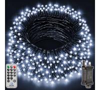 Outdoor Fairy Lights Mains Powered 50M - Cool White 500 LED with Remote Xmax Tree Lights Waterproof String Light for Outside Indoor Halloween Party Decoration