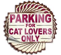Outdoor Fall Decor Laptop Tattoo - Cat Lovers Only Parking Space Fluffy Durable Sticker Easy Apply for Outside Decor(12X18CM)