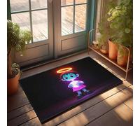Outdoor Fall Mats For Front Door A Child With A Glowing Halo Holds A Luminous Orb Doormat Welcome Rugs Front Door Indoor Door Decor(40X60CM)