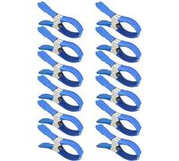 Outdoor Fastener Clips - 12-Piece Large Stainless Steel Pool Clamps, Anti-Scratch Windproof Clips for Beach, Backyard, Lawn, Patio, Deck, Tarp, or Furniture Covers, 4.72 Inches