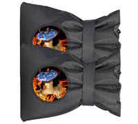 Outdoor Faucet Covers for Winter Freeze Protection, 2 Pack 7.9" H x 5.5" W Outdoor Spigot Winter Cover, Reusable Insulated Faucet Covers Made of 420D Waterproof Oxford Fabric, Black