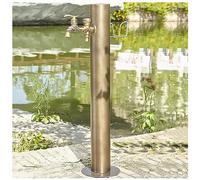 Outdoor Faucet Garden Fountain, Frost Proof Brass Hydrant with Hose Bibb, Ideal for Yard Irrigation, Car Wash, and Flower Watering