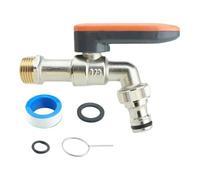 Outdoor Faucet Lock System with Combination Lock, Heavy Duty Anti-Theft Gate Valve Lockout Device, Copper Material, G 1/2 Threaded, 4.49inch x 3.19inch for Garden and Water Conservation