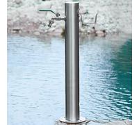 Outdoor Faucet Stand with Antifreeze Feature, Freestanding Hose Support for Garden Watering and Weatherproof Use
