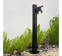 Outdoor Faucet Vertical Garden Water Column, 304 Stainless Steel Cylindrical Freestanding Hose Stand Proof Outside, Outdoor Floor Mounted Water Tap, Water Feature Fountain