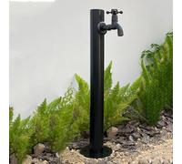 Outdoor Faucet Vertical Garden Water Column, 304 Stainless Steel Cylindrical Freestanding Hose Stand Proof Outside, Outdoor Floor Mounted Water Tap, Water Feature Fountain