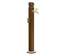 Outdoor Faucet Water Column - Freestanding Metal Garden Hydrant, Anti-Freeze Design with Hook & Spray Gun, Ideal for Irrigation & Washing