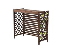 Outdoor Fence Air Conditione Cover, Screen for Outside Units, Wood Louvered Radiator Covers for Home, Free Standing Privacy Fence Panel, for Outdoor Privacy(86 * 35 * 80cm)(110 * 50 * 85cm)