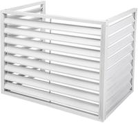 Outdoor Fence Air Conditione Cover, Wall-mounted Aluminum Air Conditioner Covers, Outdoor unit mini split air conditioner cover,Freestanding Space Divider, for indoor,outdoor(Bruin,100*50*70cm/(Bianco