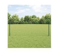 Outdoor Fence Panel 2500x2.7x80cm Green Steel PVC Powder-Coated Roll Set 11Posts