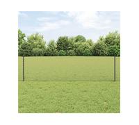 Outdoor Fence Panel Set Grey 2500x60cm Steel & PVC Powder-Coated Hexagon w/Posts