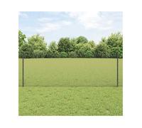 Outdoor Fence Roll 5000x2.7x80cm Grey Steel PVC Powder-Coated 22 Posts Privacy+