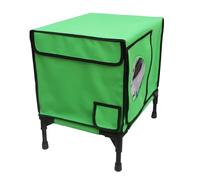 Outdoor Feral Cat House, Elevated Weatherproof Cat Shelter, Cozy Pet Nest Bed with Escape Hatch, Protection Home for Barn, Porch, Yard, Garden and Balcony
