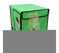 Outdoor Feral Cat House - Elevated Weatherproof Shelter | Insulated Pet Nest with Escape Hatch | Cozy Wooden Cat House for Barn Porch Yard Garden Balcony | Safe Haven for Stray Cats