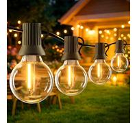 Outdoor Festoon String Lights Mains Powered, 65.6FT/20M Garden String Lights with 25+2 Shatterproof G40 Bulbs, IP44 Waterproof Outside Lighting for Patio Gazebo Pergola Party Wedding (Warm White)