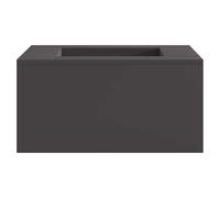 Fire Pit Black Cold-rolled Steel 60 x 60 x 30 cm Rectangular Outdoor Dining Heat