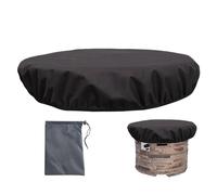 Outdoor Fire Pit Cover, Cover for Fire Pit | Protective Cover Firepit Cover,Patio Firepit Cover Pit Protector Full Coverage, Outdoor Fireplace Waterproof Lid 600D Oxford for Built-in Fire Pits