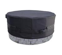 Outdoor Fire Pit Cover Round | Round Waterproof Fire Pit Guard - Fireplace Cover Outside | for Backyard Garden Winter Summer Rainy Days Yard Vacation Home Homeowners Farmers Farm