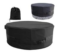 Outdoor Fire Pit Cover, with Adjustable Handle, Windproof Dustproof, Waterproof, Round Cover for Fire Pit and Outdoor | For Garden Patio Lawn Lawn