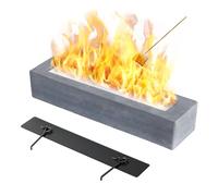 Outdoor Firepit, KISKVV Bioethanol Tabletop Fireplace for Outdoor and Indoor, Concrete Room Fireplace with Extinguishing Aid for Balcony, Garden, Dining Table, Room Decoration (Blue)